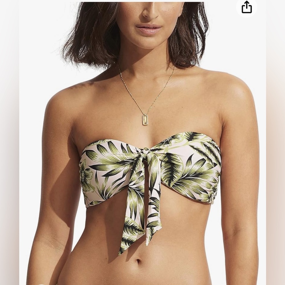 Seafolly Twist Tie-Front Bandeau Bikini Top